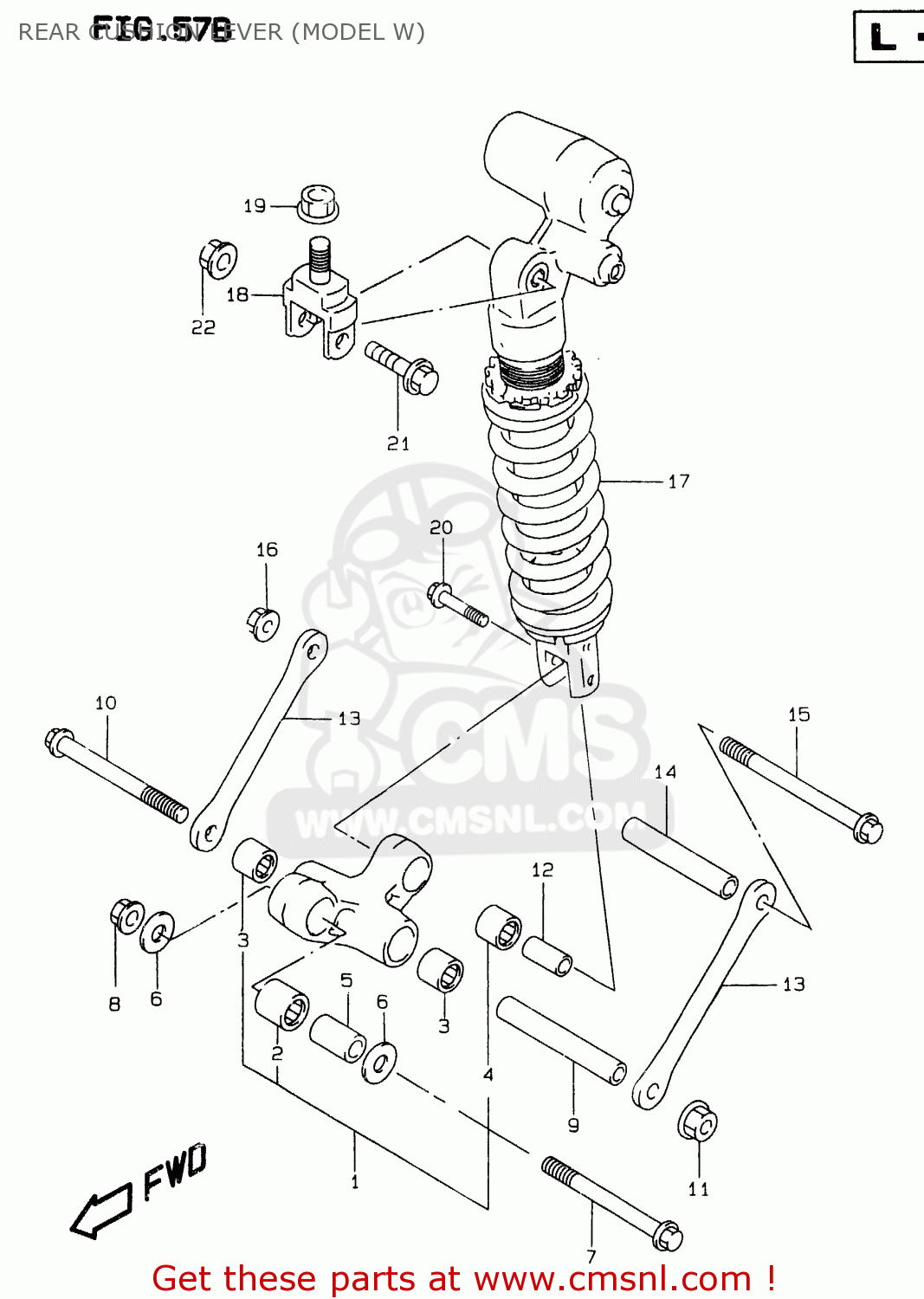 REAR CUSHION LEVER (MODEL W) GSXR750 1999 (X)
