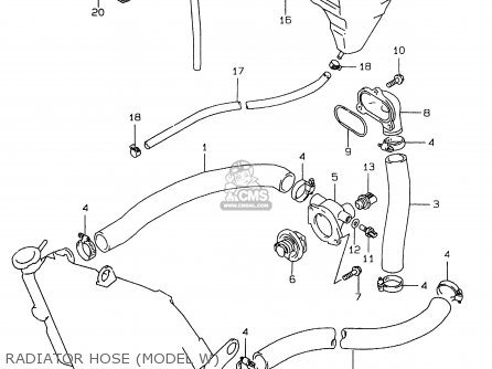 RADIATOR HOSE (MODEL W) - GSXR750 1999 (X)