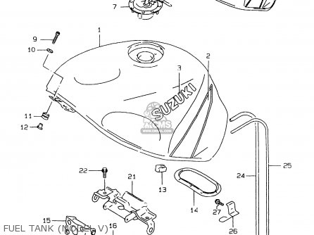 FUEL TANK (MODEL V) - GSXR750 1999 (X)