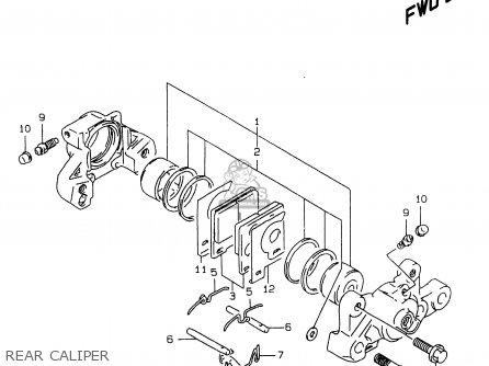 REAR CALIPER - GSXR750 1999 (X)