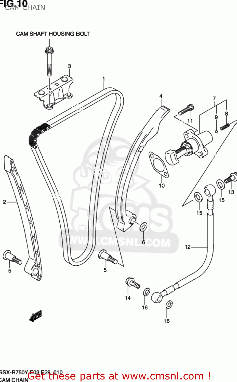 CAM CHAIN GSXR750 2000 (Y) USA (E03)