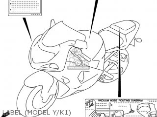 LABEL (MODEL Y/K1) - GSXR750 2000 (Y) USA (E03)