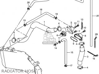 RADIATOR HOSE - GSXR750 2000 (Y) USA (E03)