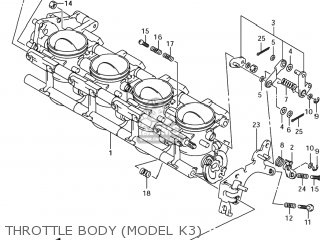 THROTTLE BODY (MODEL K3) - GSXR750 2000 (Y) USA (E03)