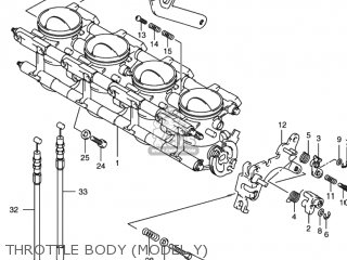 THROTTLE BODY (MODEL Y) - GSXR750 2000 (Y) USA (E03)