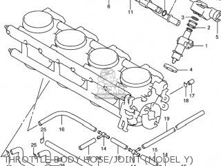 THROTTLE BODY HOSE/JOINT (MODEL Y) - GSXR750 2000 (Y) USA (E03)