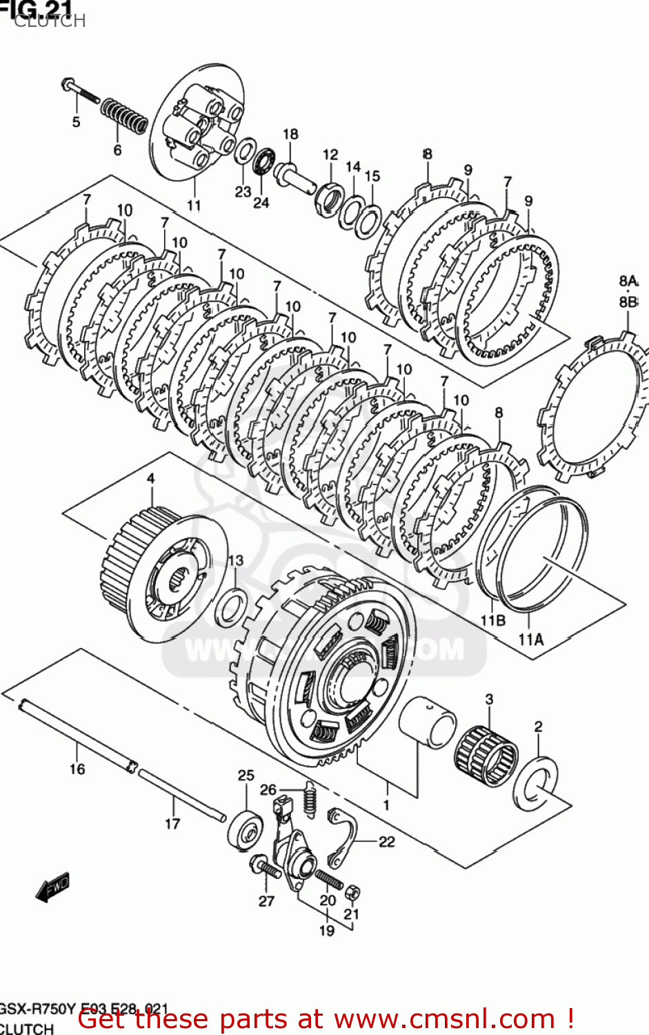 CLUTCH GSXR750 2001 (K1) USA (E03)