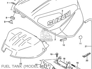 FUEL TANK (MODEL K2) - GSXR750 2001 (K1) USA (E03)
