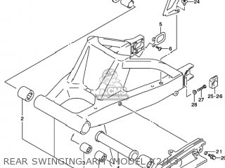 REAR SWINGING ARM (MODEL K2/K3) - GSXR750 2001 (K1) USA (E03)