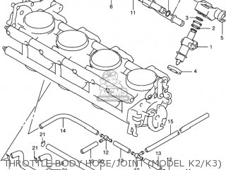 THROTTLE BODY HOSE/JOINT (MODEL K2/K3) - GSXR750 2001 (K1) USA (E03)