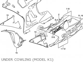 UNDER COWLING (MODEL K1) - GSXR750 2001 (K1) USA (E03)