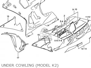 UNDER COWLING (MODEL K2) - GSXR750 2001 (K1) USA (E03)