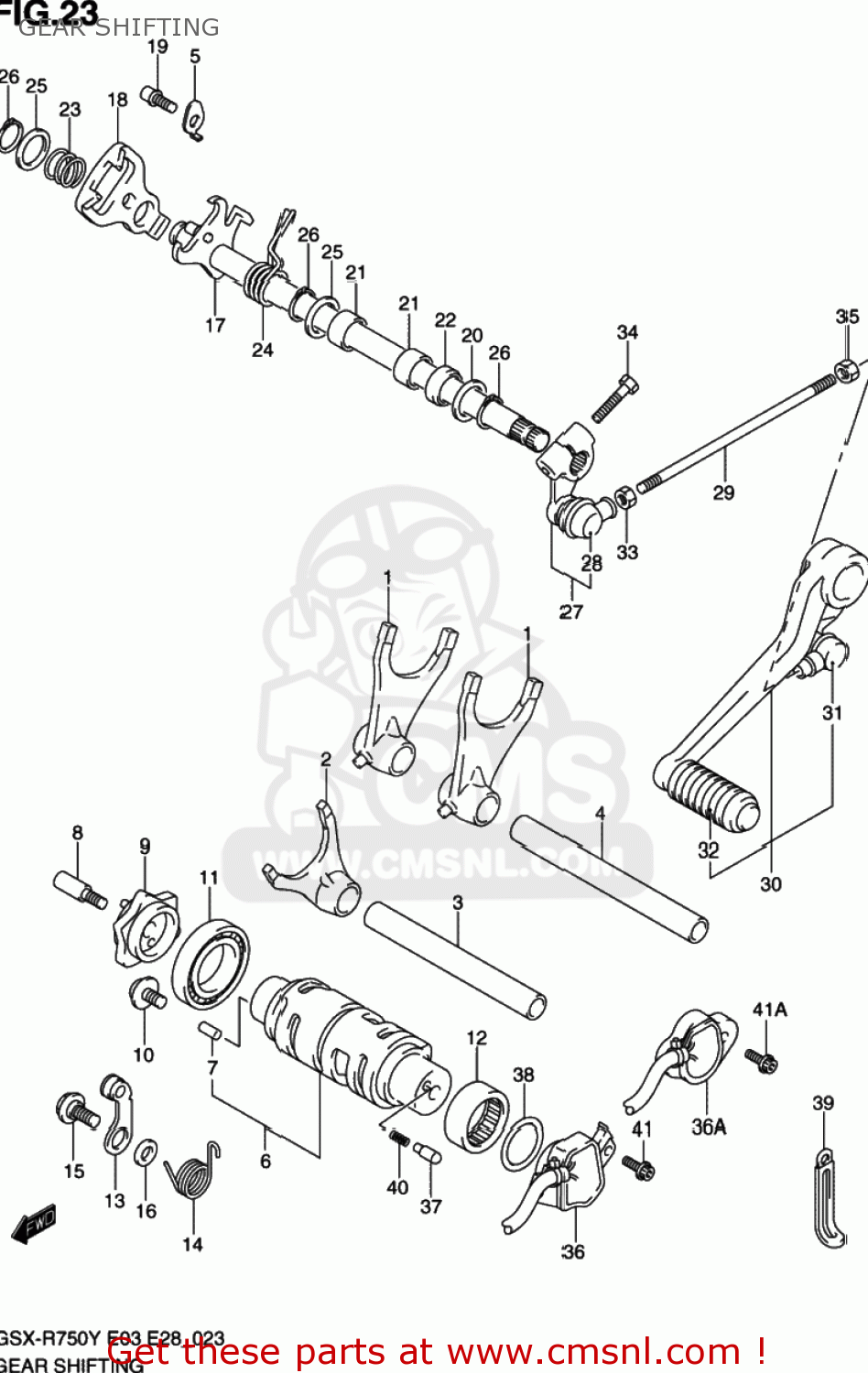 GEAR SHIFTING GSXR750 2002 (K2) USA (E03)