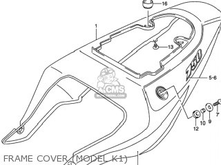 FRAME COVER (MODEL K1) - GSXR750 2002 (K2) USA (E03)