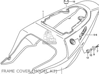 FRAME COVER (MODEL K3) - GSXR750 2002 (K2) USA (E03)