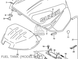 FUEL TANK (MODEL K3) - GSXR750 2002 (K2) USA (E03)