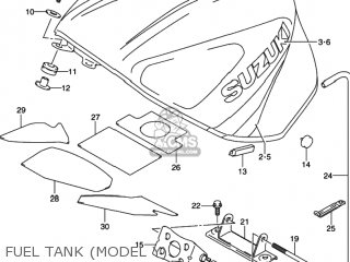 FUEL TANK (MODEL Y) - GSXR750 2002 (K2) USA (E03)