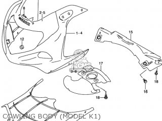 COWLING BODY (MODEL K1) - GSXR750 2003 (K3) USA (E03)