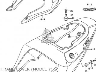 FRAME COVER (MODEL Y) - GSXR750 2003 (K3) USA (E03)