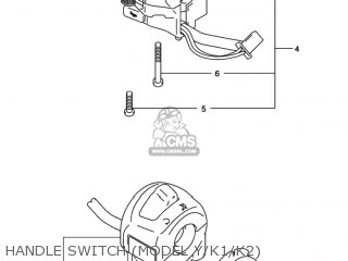 HANDLE SWITCH (MODEL Y/K1/K2) - GSXR750 2003 (K3) USA (E03)