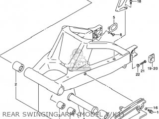 REAR SWINGING ARM (MODEL Y/K1) - GSXR750 2003 (K3) USA (E03)