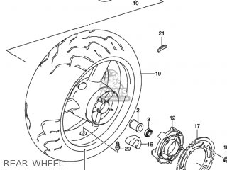 REAR WHEEL - GSXR750 2003 (K3) USA (E03)