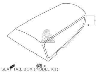 SEAT TAIL BOX (MODEL K1) - GSXR750 2003 (K3) USA (E03)