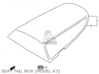 SEAT TAIL BOX (MODEL K3) - GSXR750 2003 (K3) USA (E03)