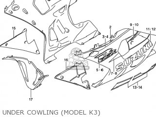 UNDER COWLING (MODEL K3) - GSXR750 2003 (K3) USA (E03)