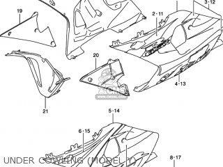 UNDER COWLING (MODEL Y) - GSXR750 2003 (K3) USA (E03)