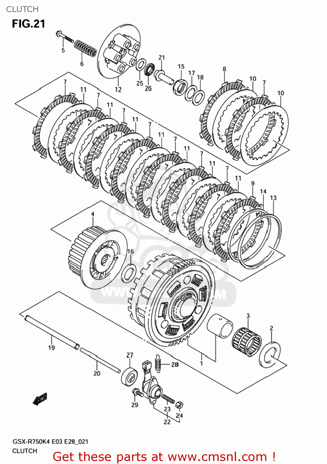 CLUTCH GSXR750 2004 (K4) USA (E03)