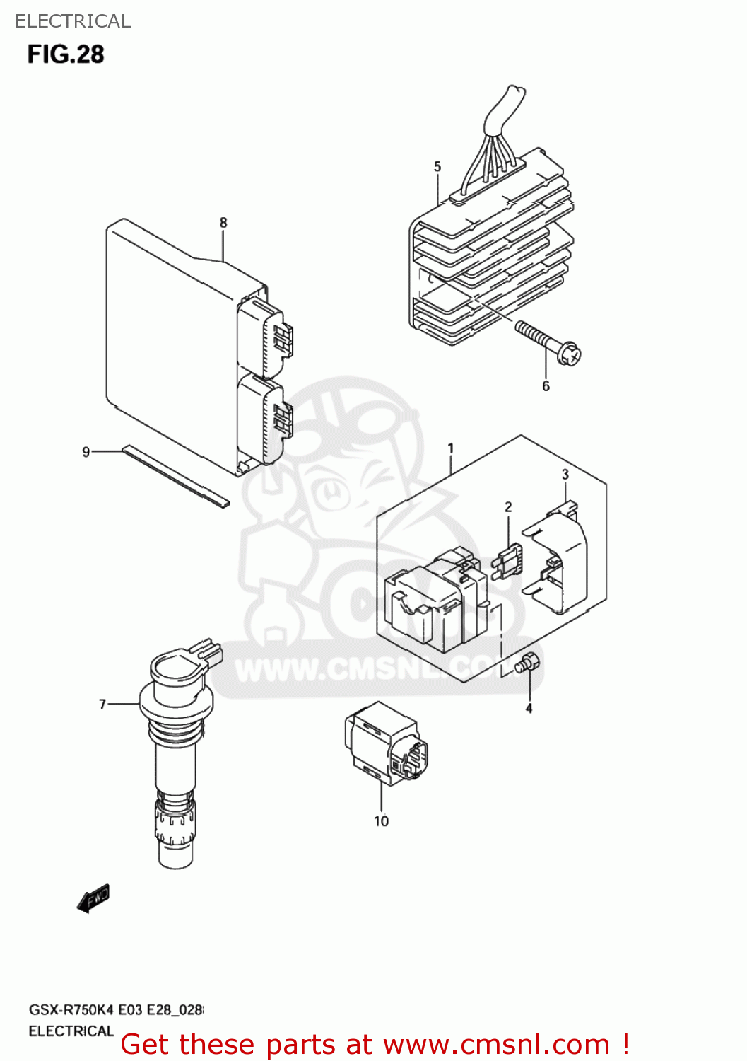 ELECTRICAL GSXR750 2004 (K4) USA (E03)