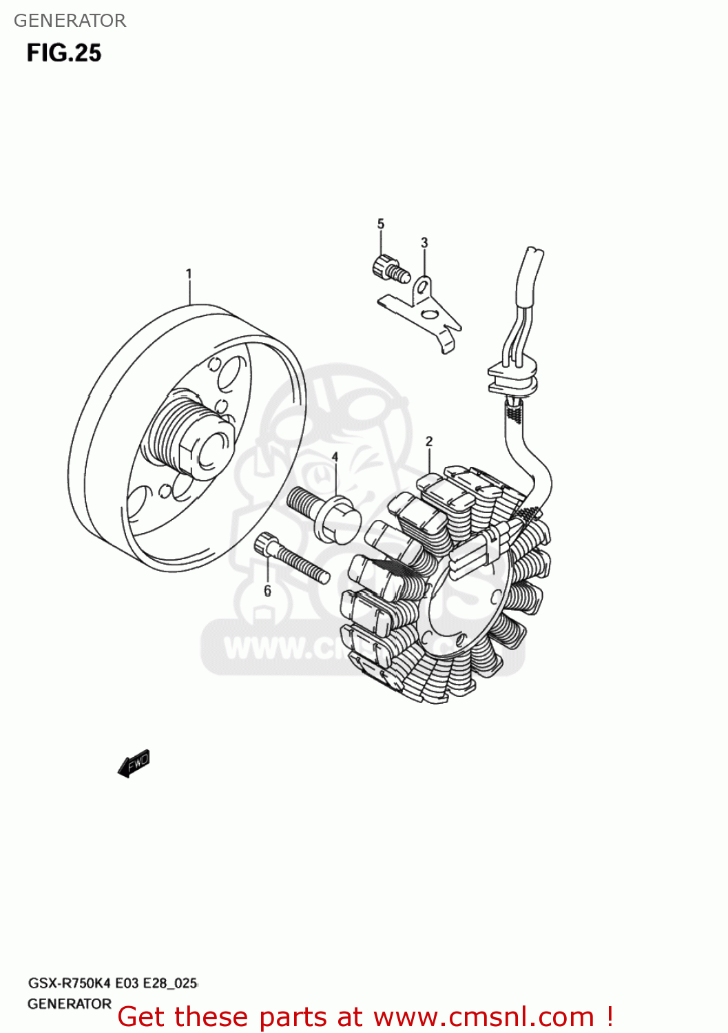 GENERATOR GSXR750 2004 (K4) USA (E03)
