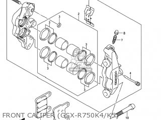 FRONT CALIPER (GSX-R750K4/K5) - GSXR750 2004 (K4) USA (E03)