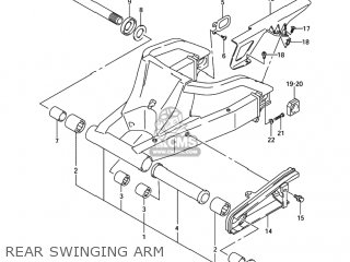 REAR SWINGING ARM - GSXR750 2004 (K4) USA (E03)