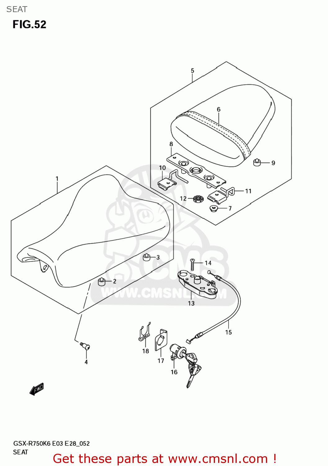 SEAT GSXR750 2006 (K6) USA (E03)