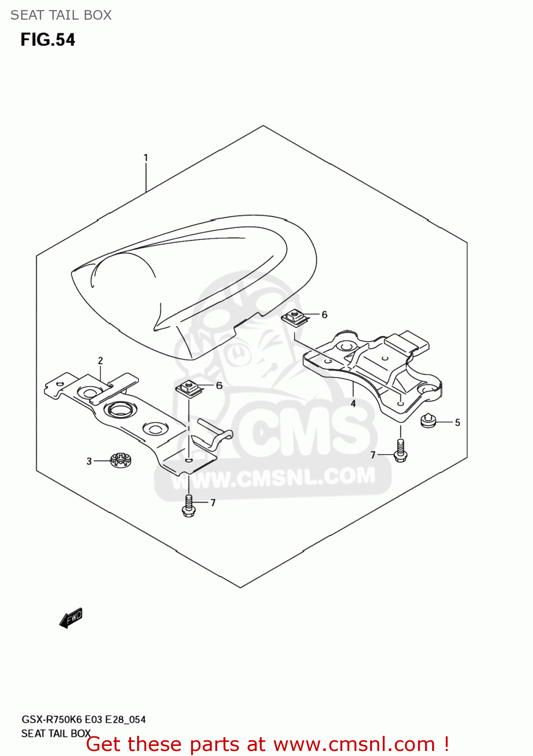 SEAT TAIL BOX GSXR750 2006 (K6) USA (E03)
