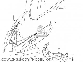 COWLING BODY (MODEL K6) - GSXR750 2006 (K6) USA (E03)