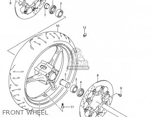 FRONT WHEEL - GSXR750 2006 (K6) USA (E03)