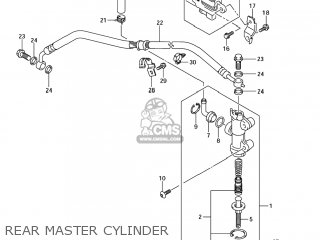 REAR MASTER CYLINDER - GSXR750 2006 (K6) USA (E03)