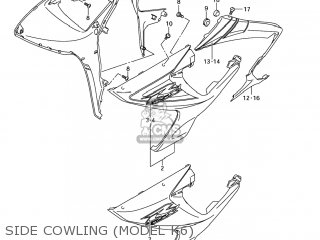 SIDE COWLING (MODEL K6) - GSXR750 2006 (K6) USA (E03)