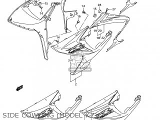 SIDE COWLING (MODEL K7) - GSXR750 2006 (K6) USA (E03)