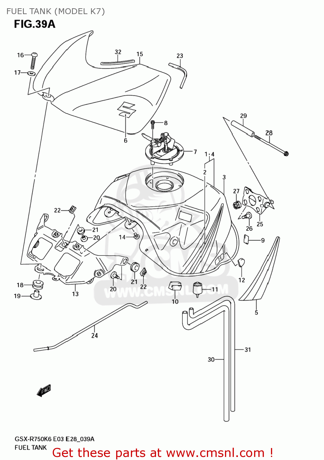 Gsxr 750 2024 fuel tank