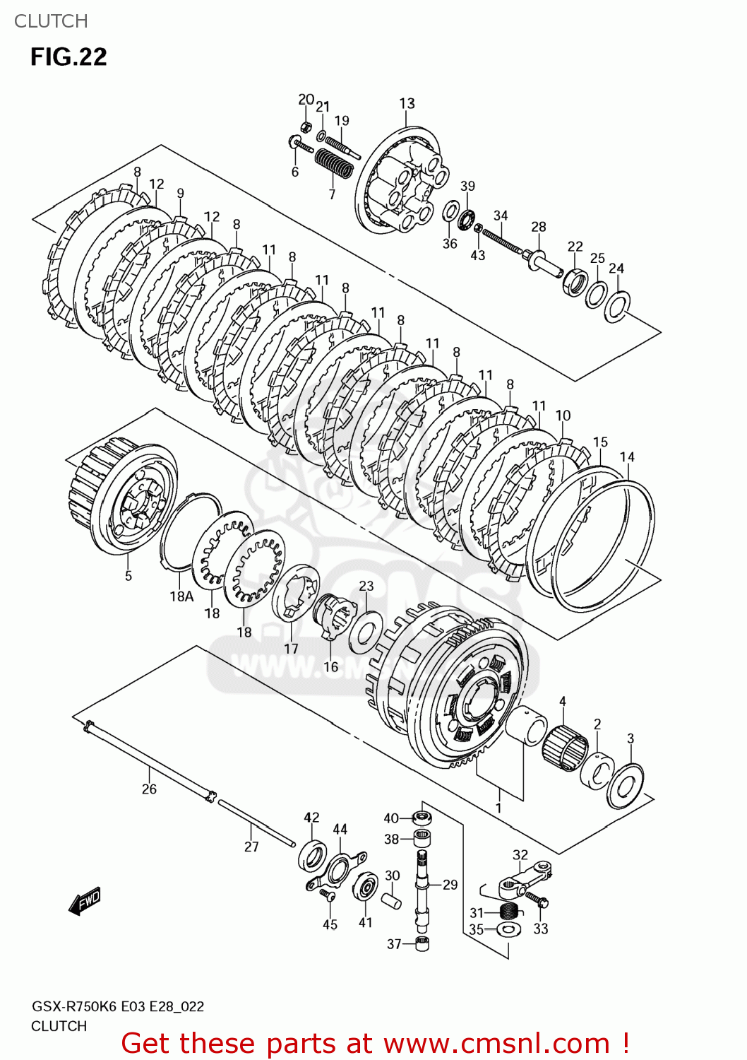 CLUTCH GSXR750 2007 (K7) USA (E03)