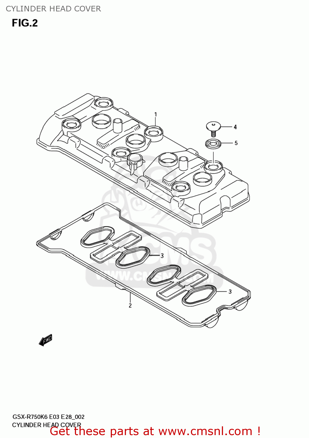 CYLINDER HEAD COVER GSXR750 2007 (K7) USA (E03)