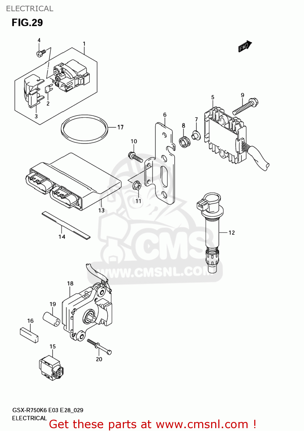 ELECTRICAL GSXR750 2007 (K7) USA (E03)