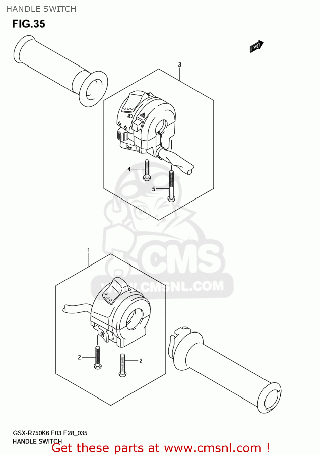 HANDLE SWITCH GSXR750 2007 (K7) USA (E03)