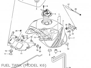 FUEL TANK (MODEL K6) - GSXR750 2007 (K7) USA (E03)