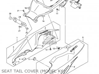 SEAT TAIL COVER (MODEL K6) - GSXR750 2007 (K7) USA (E03)