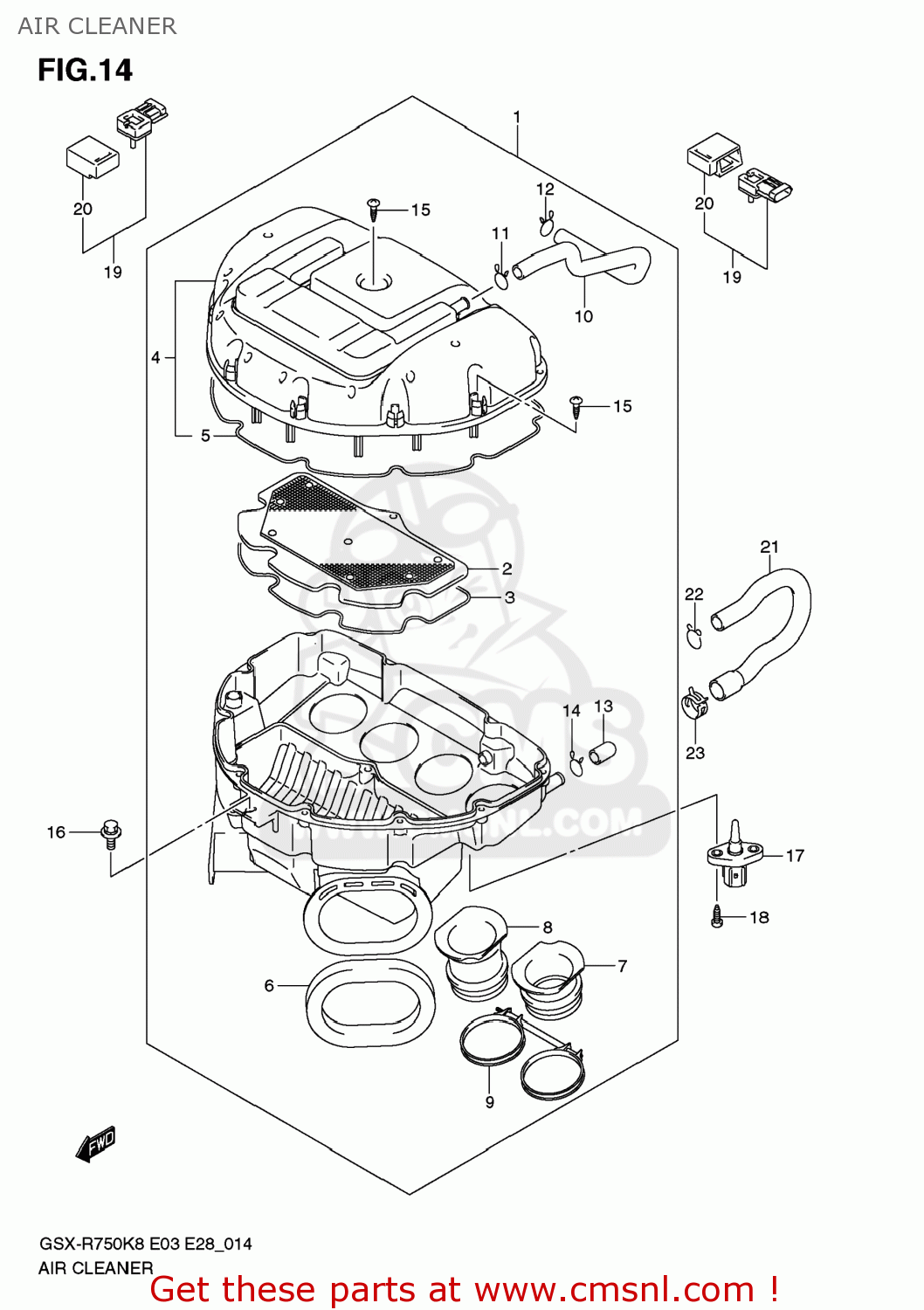 AIR CLEANER GSXR750 2008 (K8) USA (E03)
